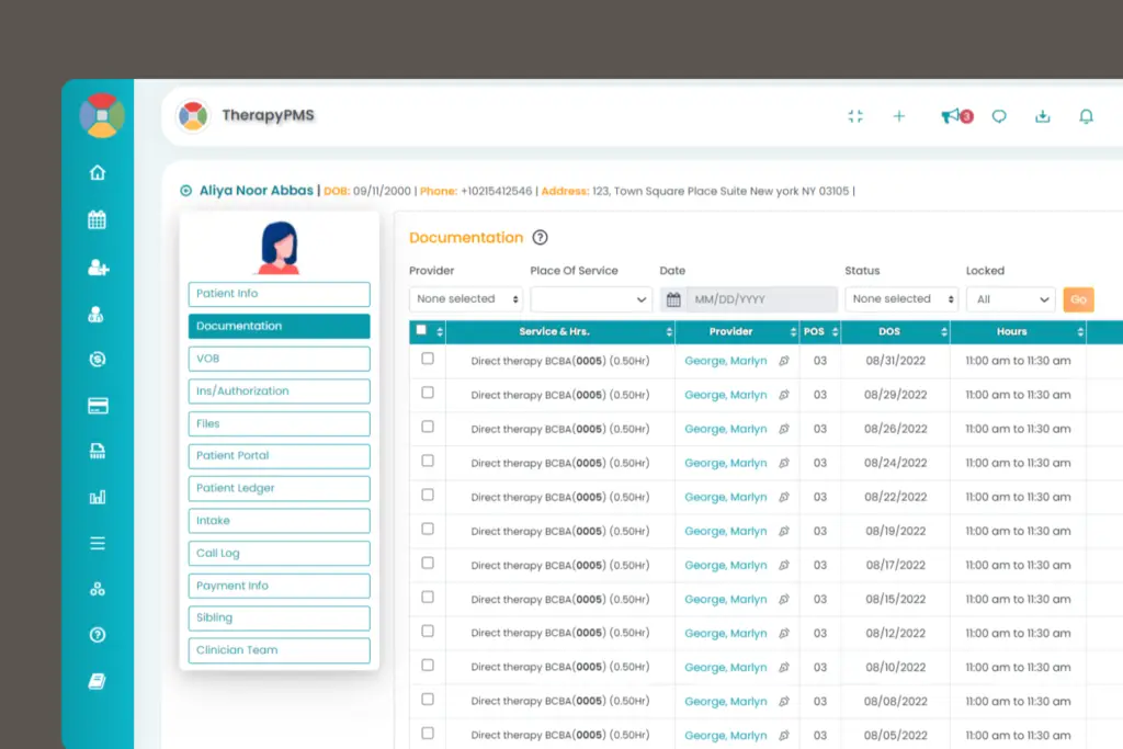 Documentation panel Screenshot