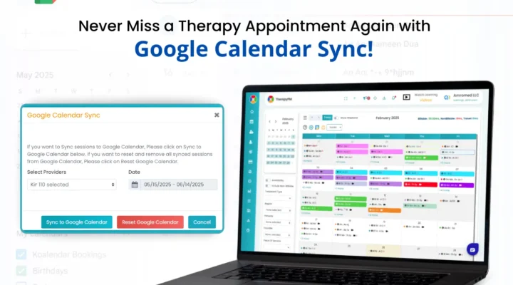 TherapyPM Google Calendar Sync For therapy Appointment