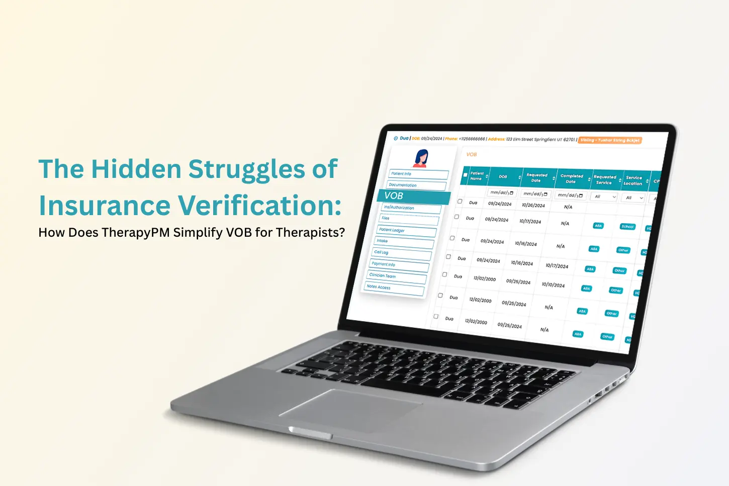Verification of benefits VOB