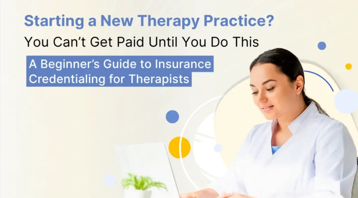 Insurance credentialing for Therapists guide illustrated image