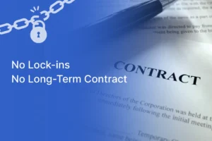 No lock ins No long term contract illustrated image