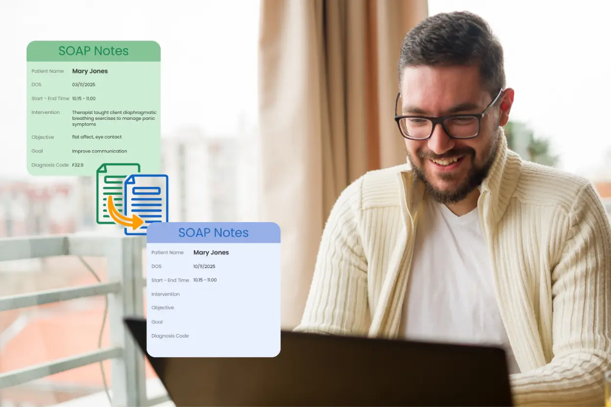 Auto-Populate & Copy Notes with Smart Documentation Features illustrated image